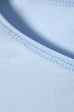 Ljusblå - Fitted Three-Quarter Sleeve Top - 4