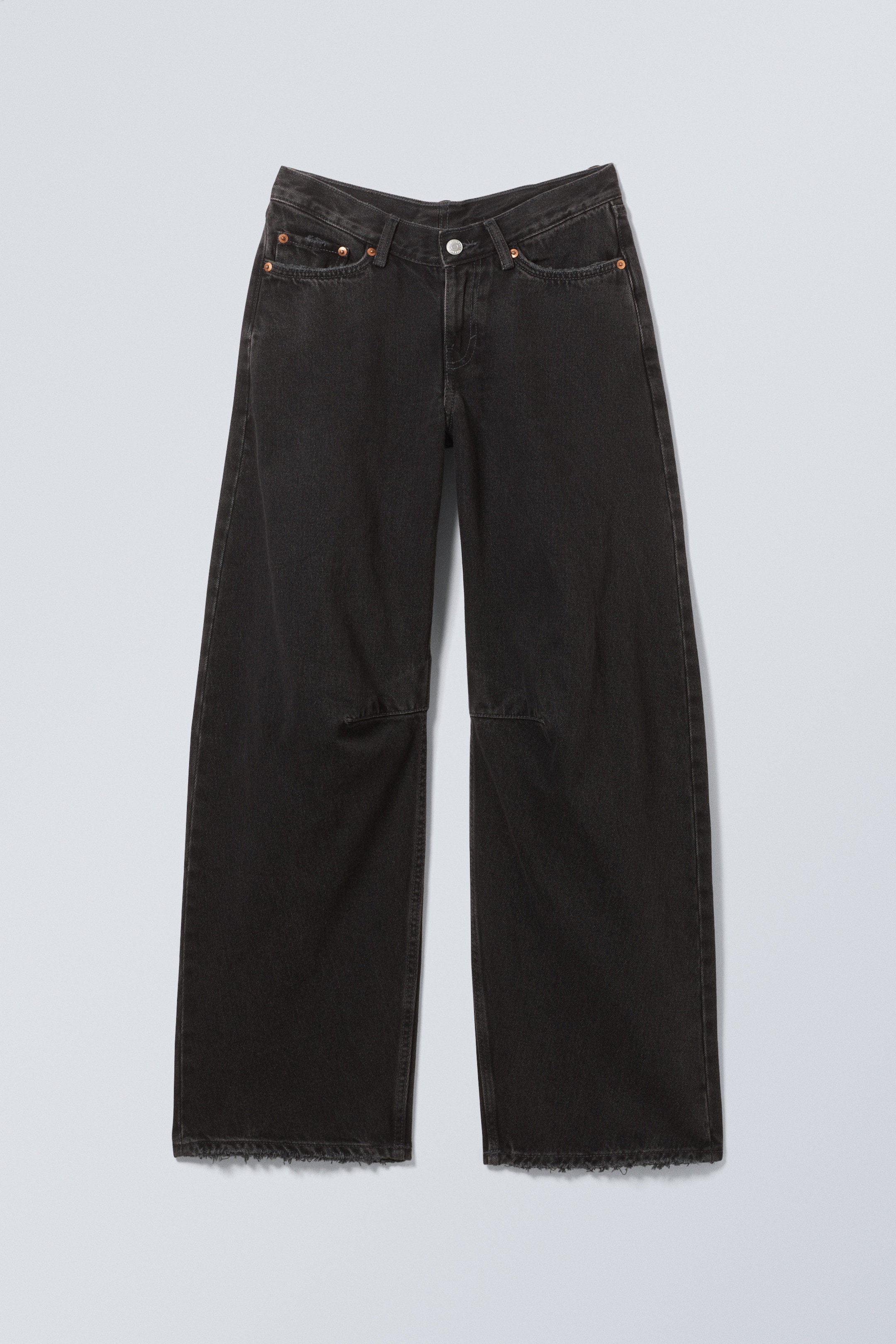 Noir affiné - Jean large et ample taille basse - 5