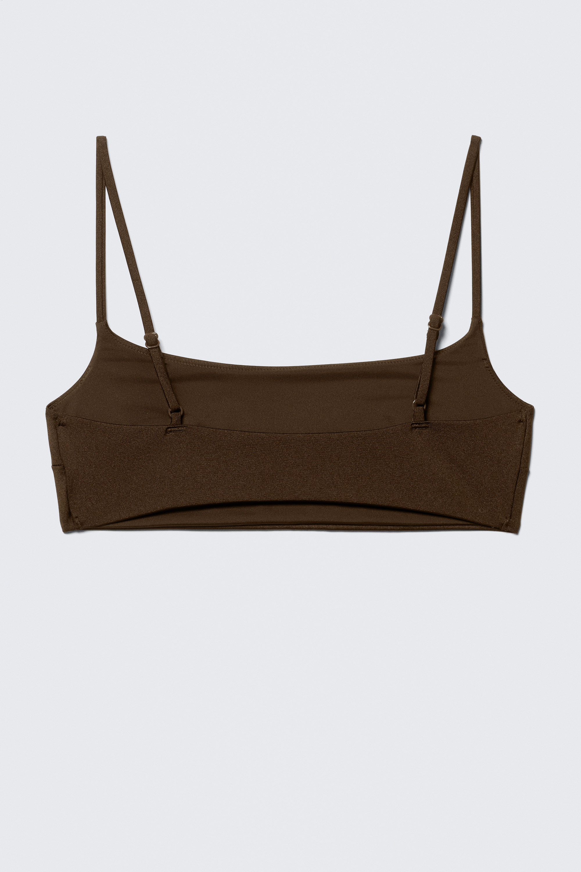 Marron foncé - Haut de bikini encolure dégagée - 3