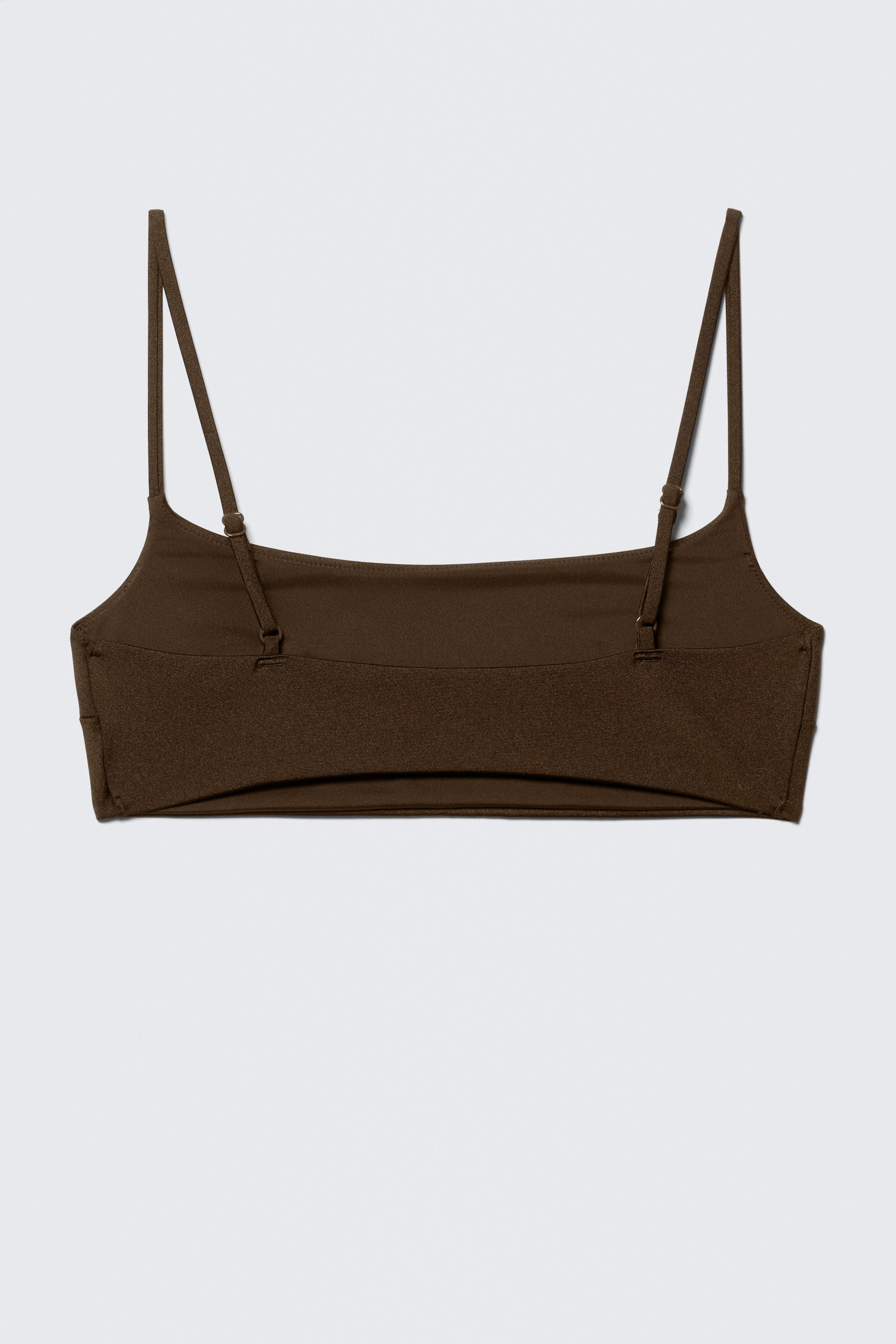 Marron foncé - Haut de bikini encolure dégagée - 4