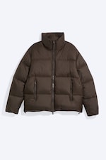 Dark Brown - Recycled Down Relaxed Puffer Jacket - 0