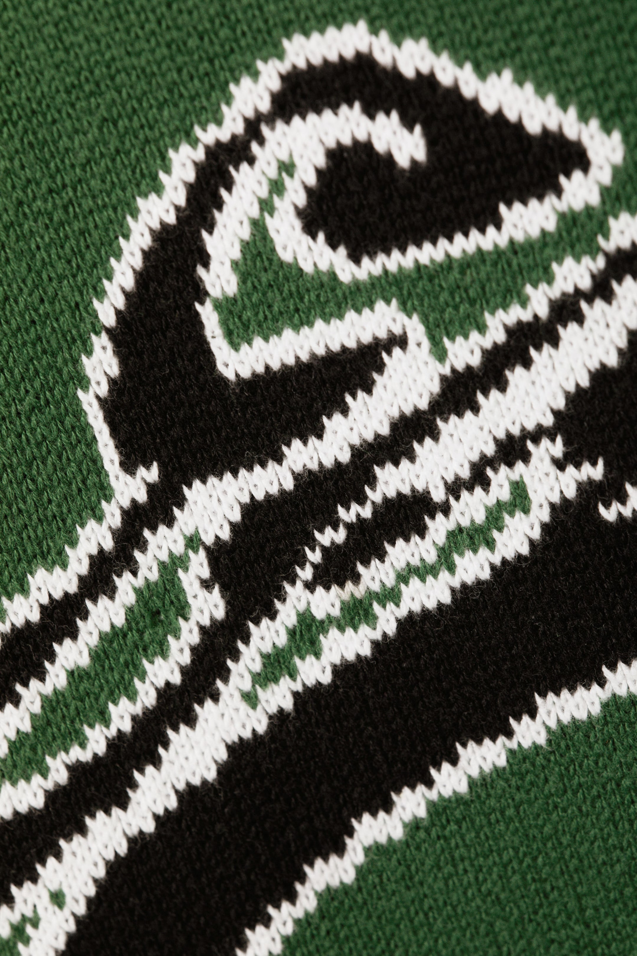Dark Green - Expert - Cypher Graphic Knit Sweater - 1