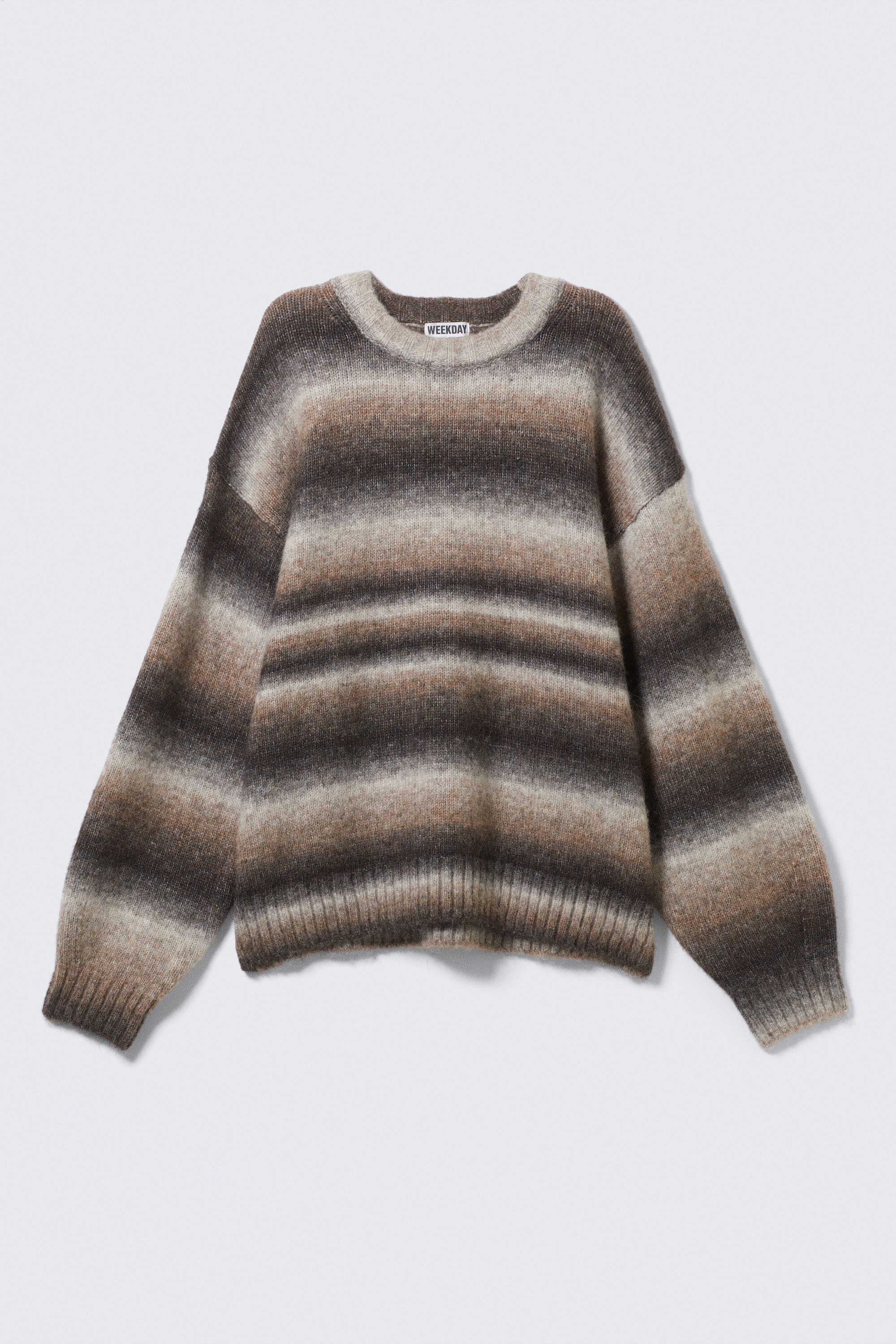 Loose Fit Space-Dyed Knitted Sweater - Mole Space Dye
