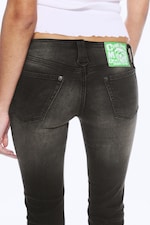 Worn Black - Black - Booty Bei Zipped Low Rise Bootcut Jeans - 3