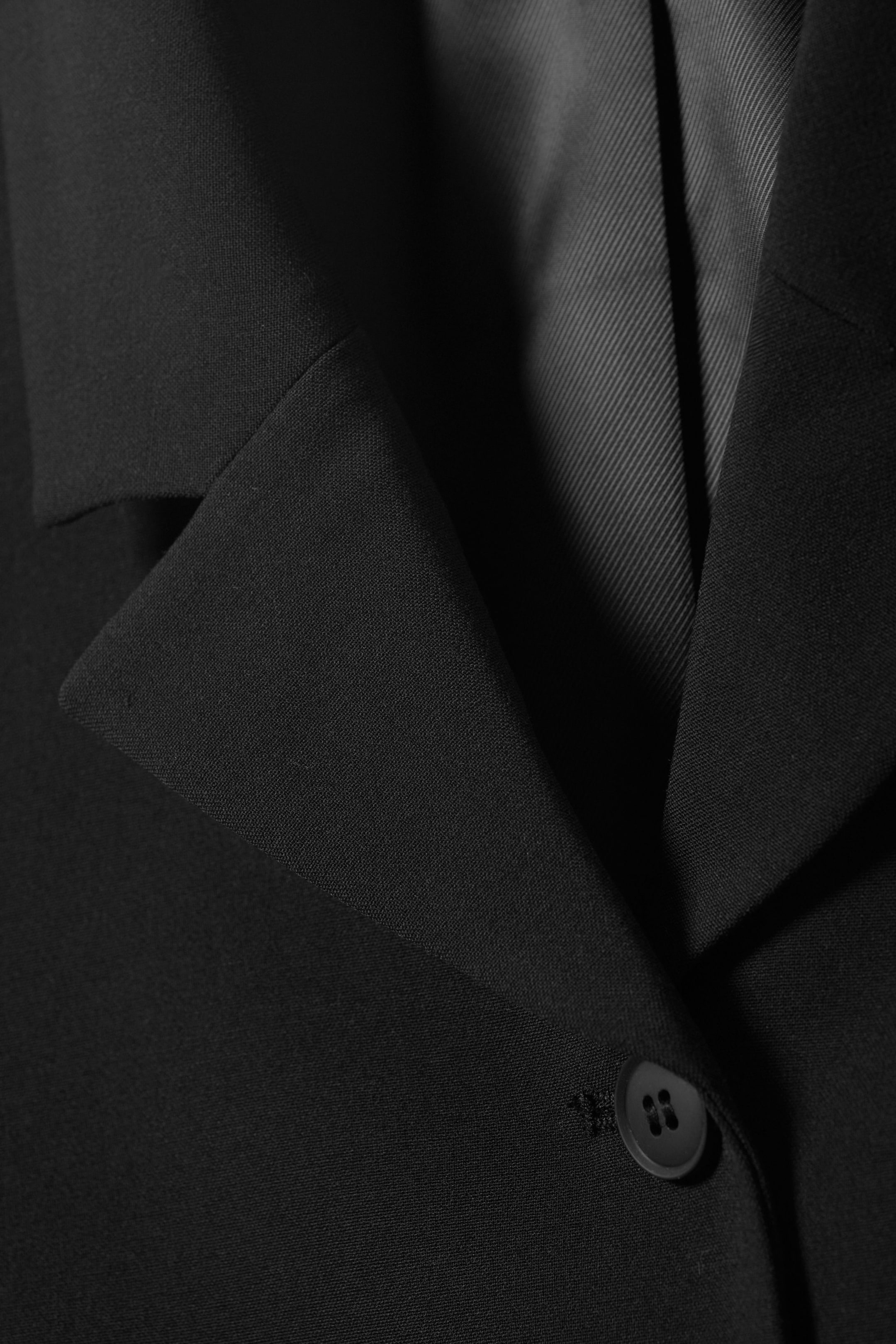 Black - Slim Single-Breasted Blazer - 1