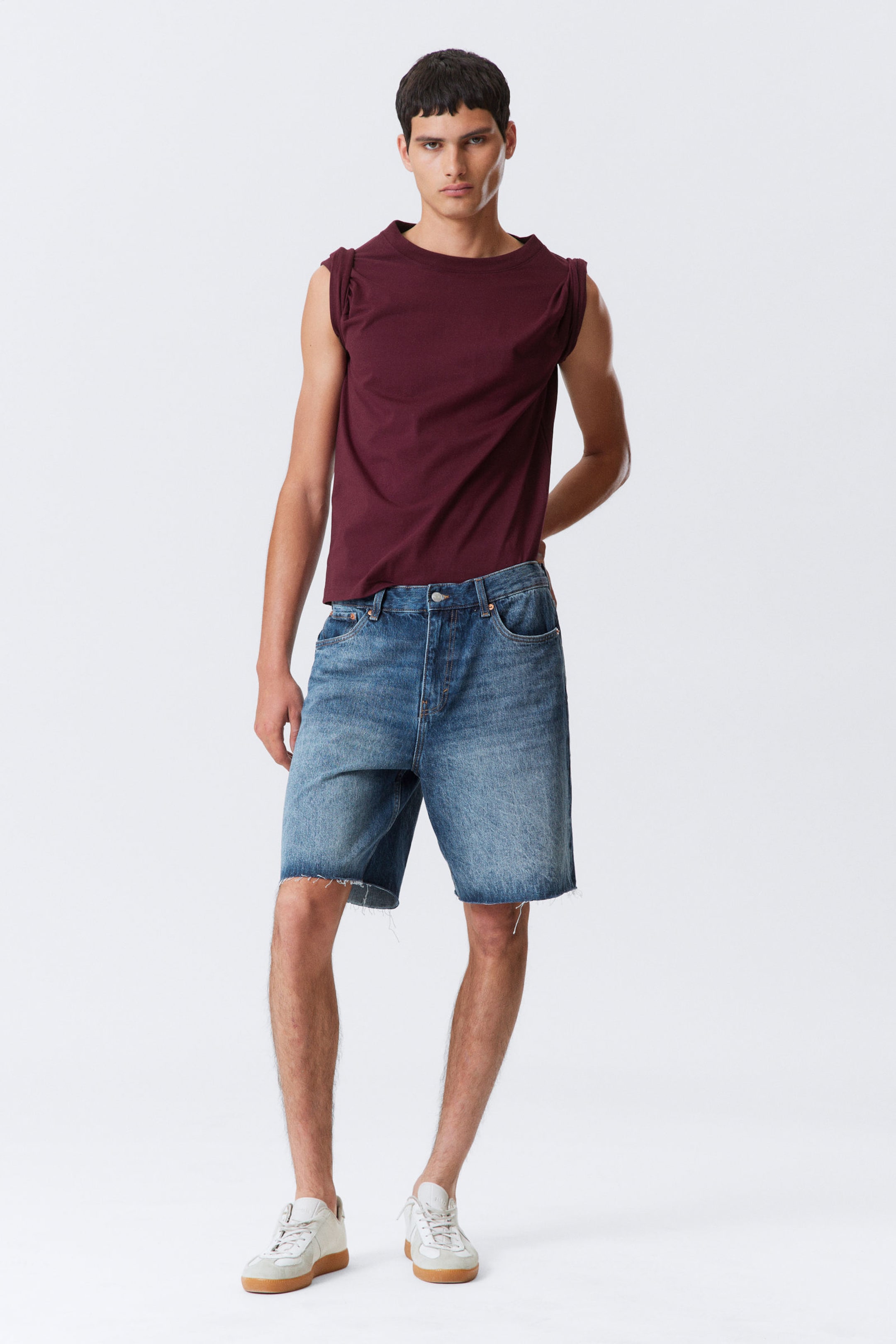 #79829D - Galaxy Denim Shorts - 1