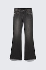 Phantom Black - Black - Katsumi Low Rise Slim Flared Leg Jeans - 5