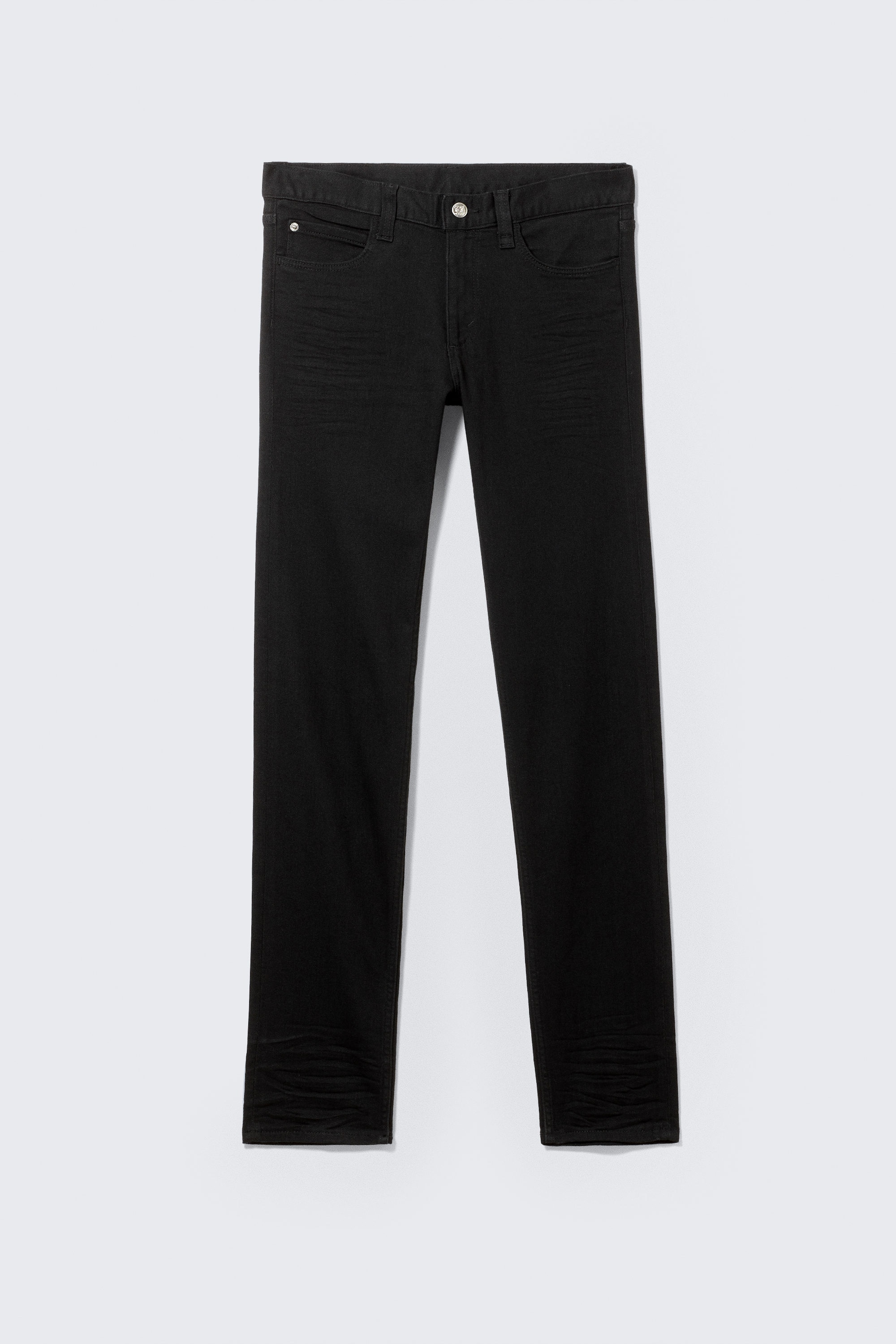 anti unisex low waist regular straight jeans - Extra Black Rinse