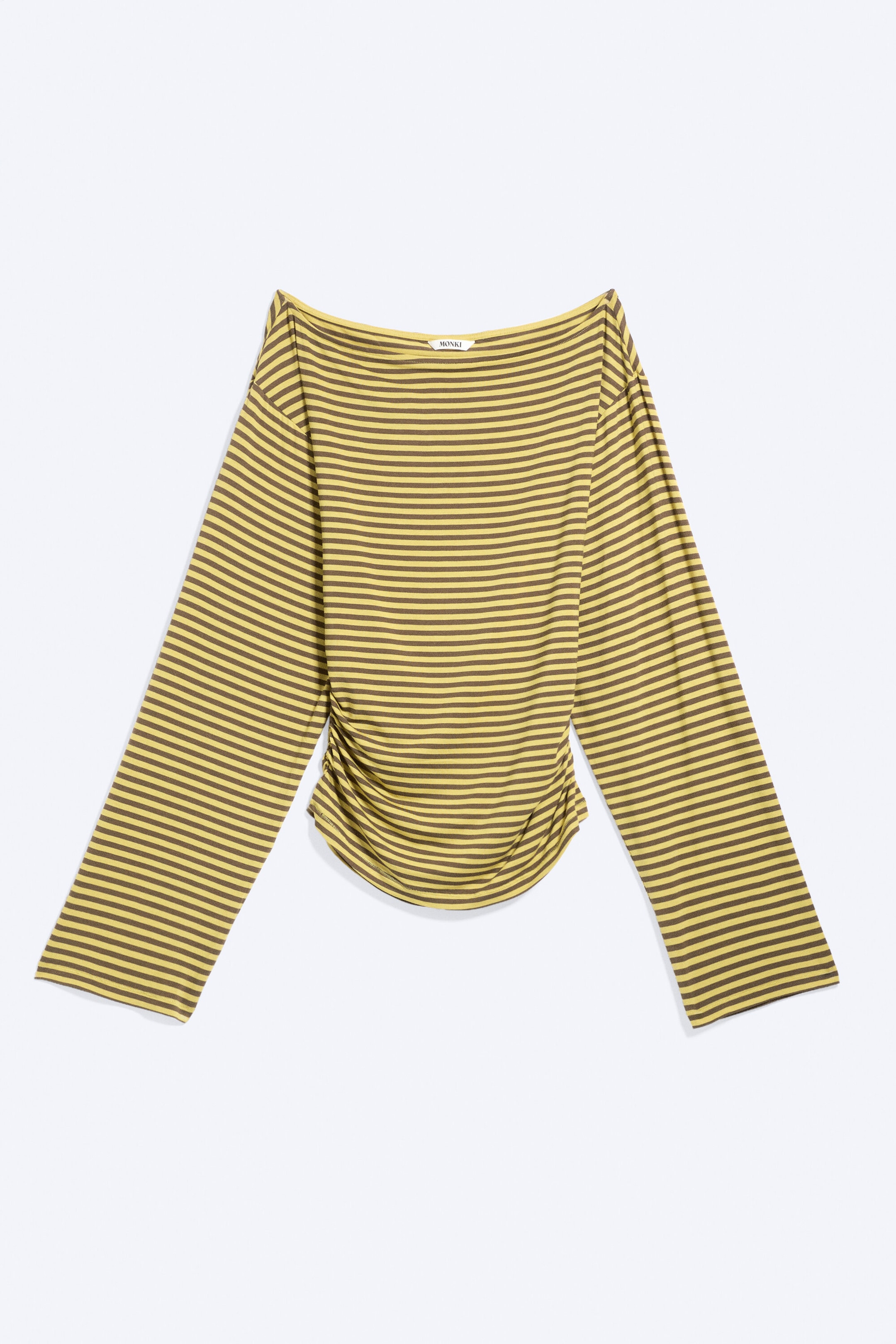 Striped Lime - Waisted long-sleeved top - 6