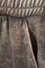 Khaki Green - Textured Forest - Loose Fit Printed Sweatpants - 1