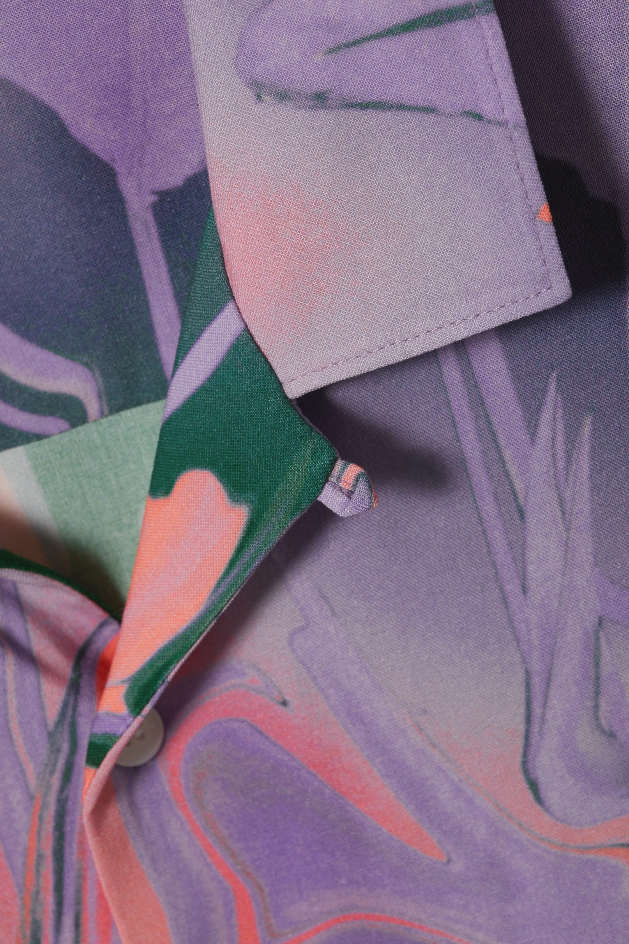 Verzerrt/Violett - Kurzarmhemd Coffee mit floralem Print - 1
