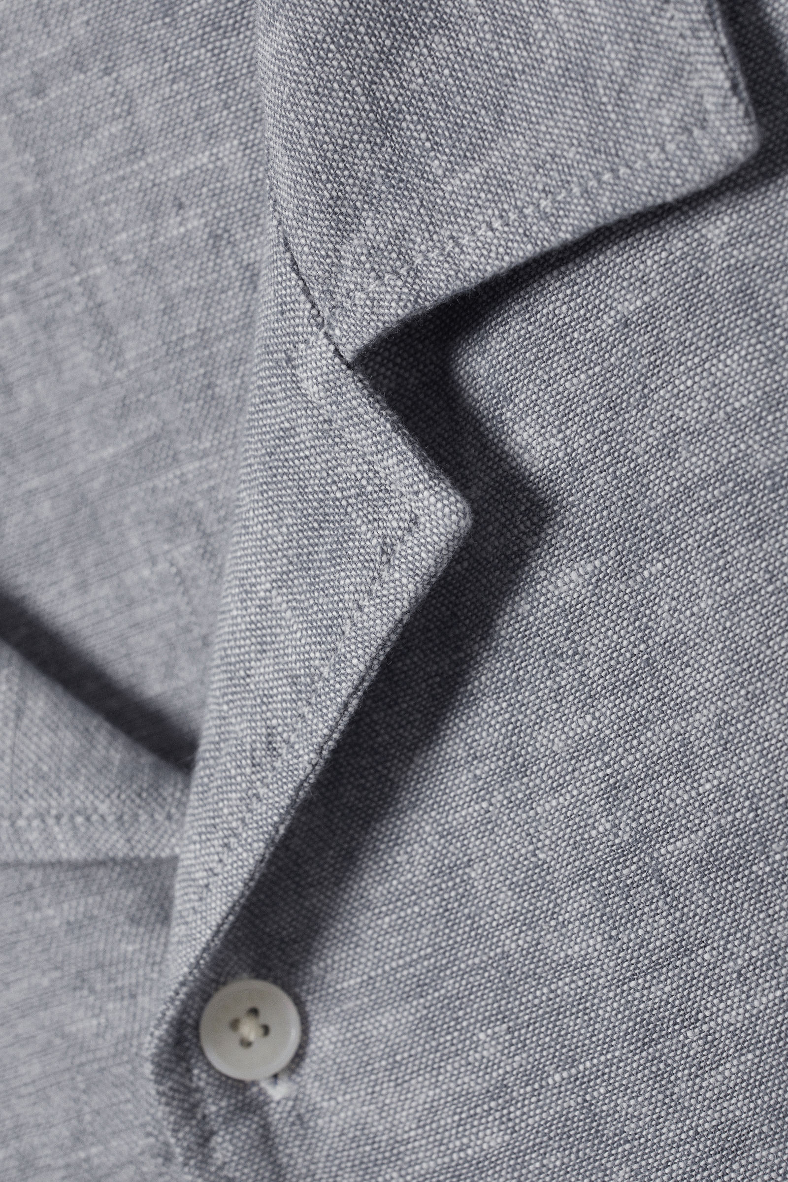 シャツ WACKY WILLY Linen blend overfit short sleeve shirt Wills Wrinkle-Free Linen Short Sleeve Shirt - Charcoal Grey
