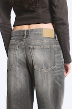 Gruvegrå – mørkegrå - Ample jeans med lavt liv, vide ben og løs passform - 4