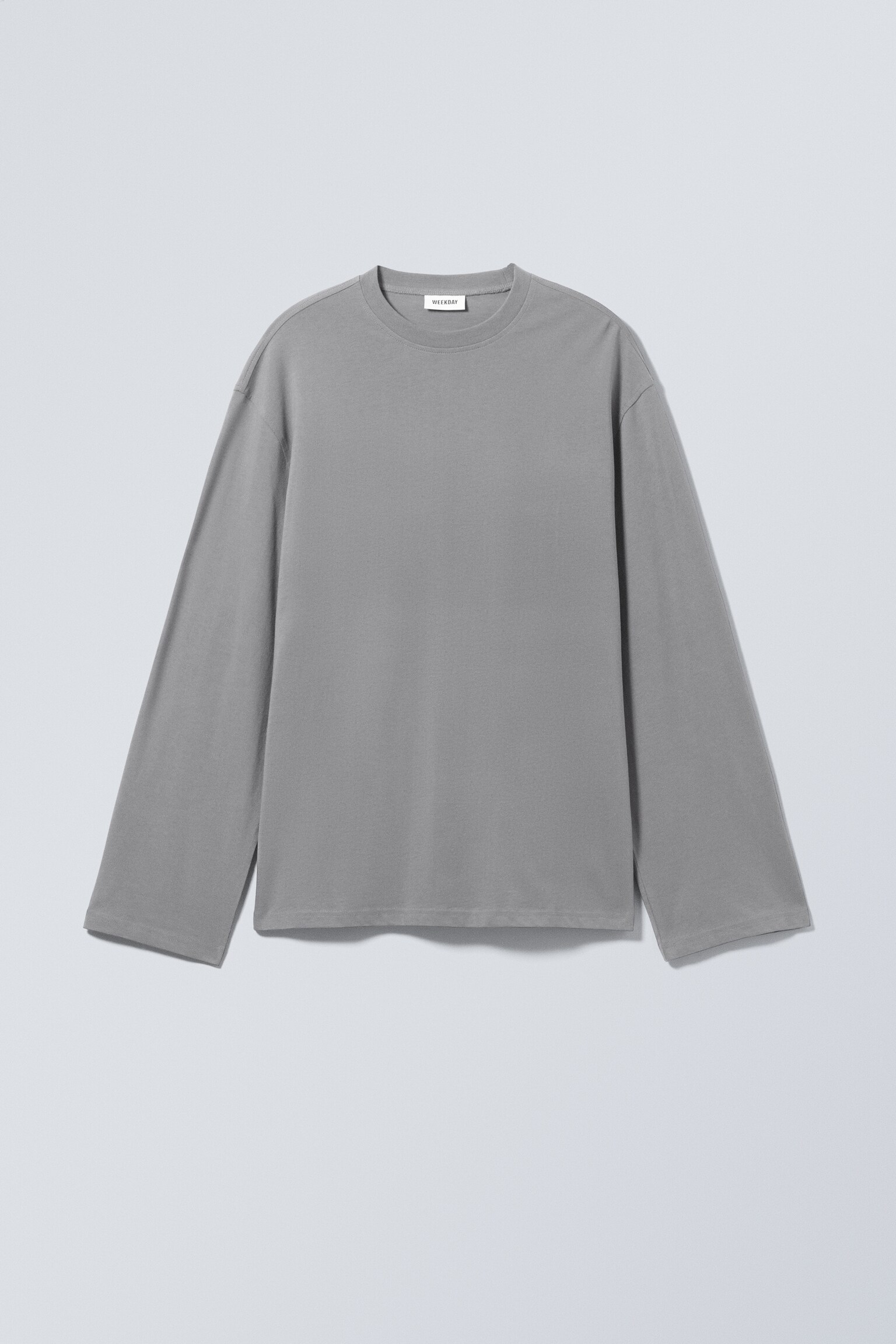 T-shirt à manches longues oversize - Gris cendré/Noir/Bordeaux/Blanc/Orange vif