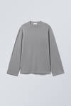 oversized long sleeve t-shirt - Dusty Grey | Weekday WW