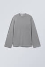 Dusty Grey - Oversized Long Sleeve T-shirt - 3