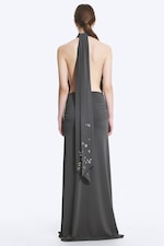 Mørkegrå - Halter maxi-kjole - 4