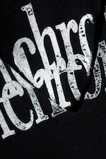 Black - Synchronize - Knitted V-Neck Graphic Sweater - 5