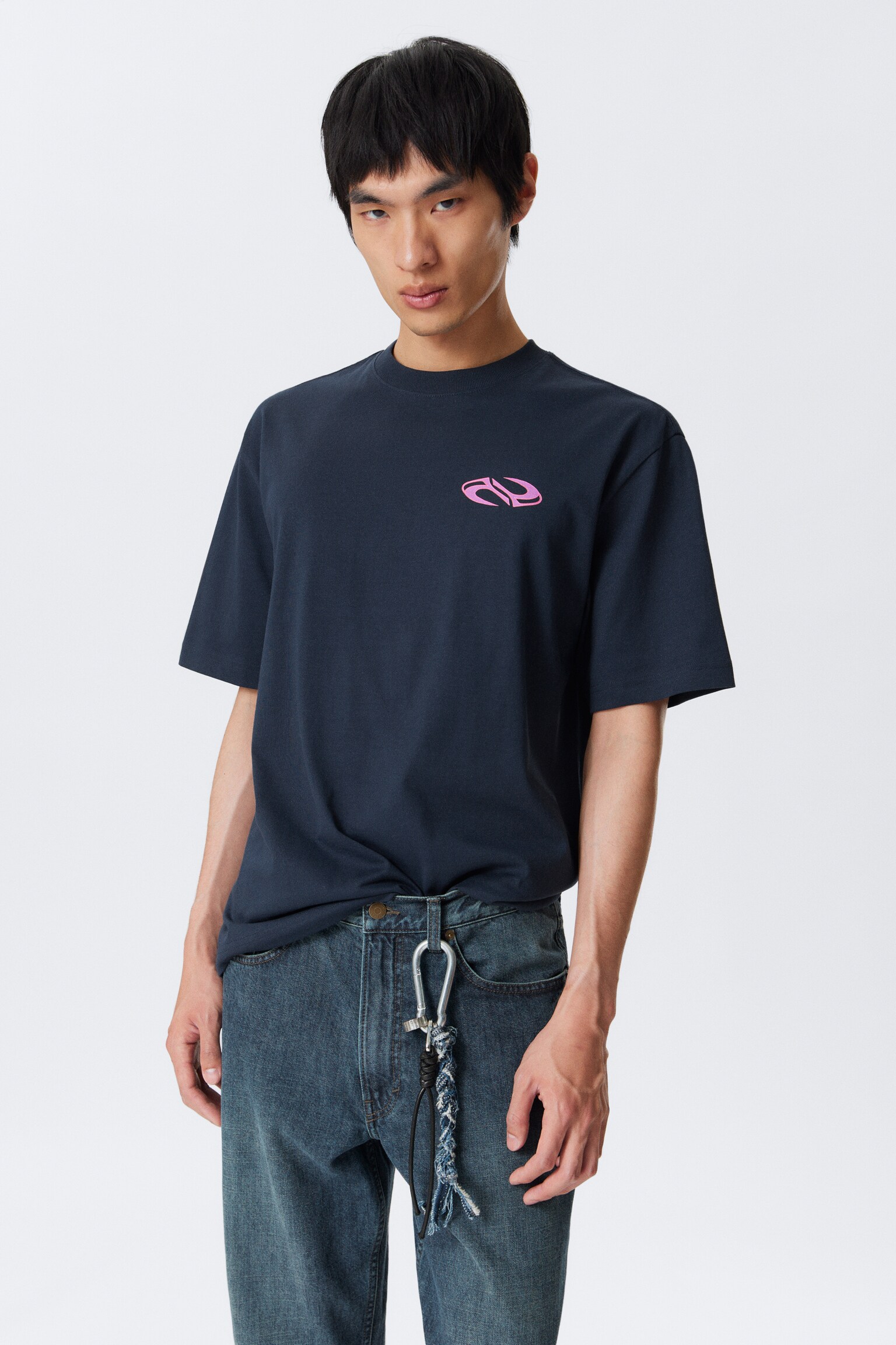 T-shirt imprimé graphique décontracté - Bleu foncé - Double vague/Marron foncé - Drea8m/Blanc - Surf Hawaii/Bleu foncé - Underground Bird/Gris - Scared Cat