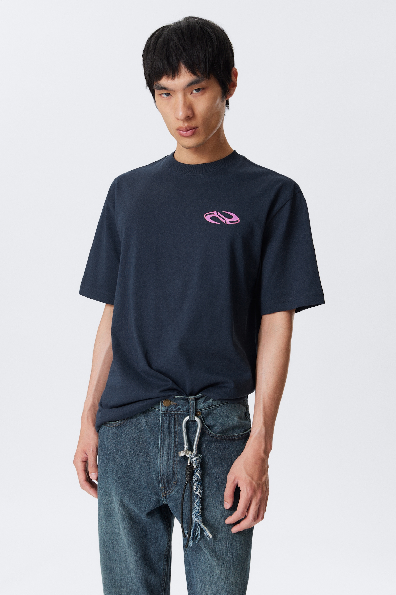 Camiseta holgada con imagen estampada - Azul oscuro - Double Wave/Blanco - Surf Hawaii/Blanco - House Party/azul oscuro - Underground Bird/Grey - Scared Cat