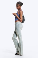 Glacier Blue - Hellblau - Booty Bei Low Rise Skinny Bootcut Jeans - 2