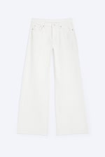Dirty White - White - Paz jeans med mellomhøyt liv og vide ben - 0