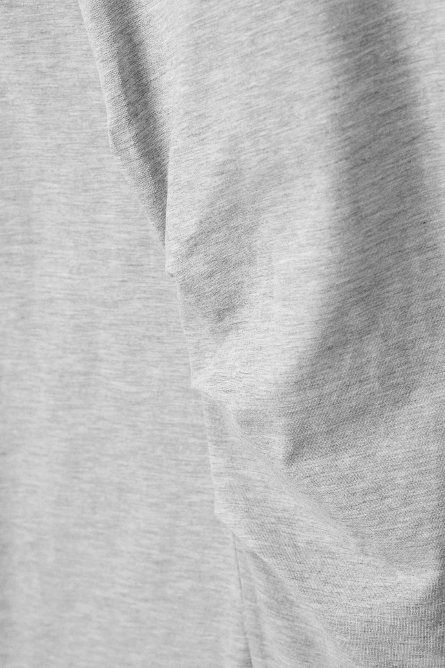 Oversized Long-Sleeved Mini Dress - Grey Melange/Black - 2