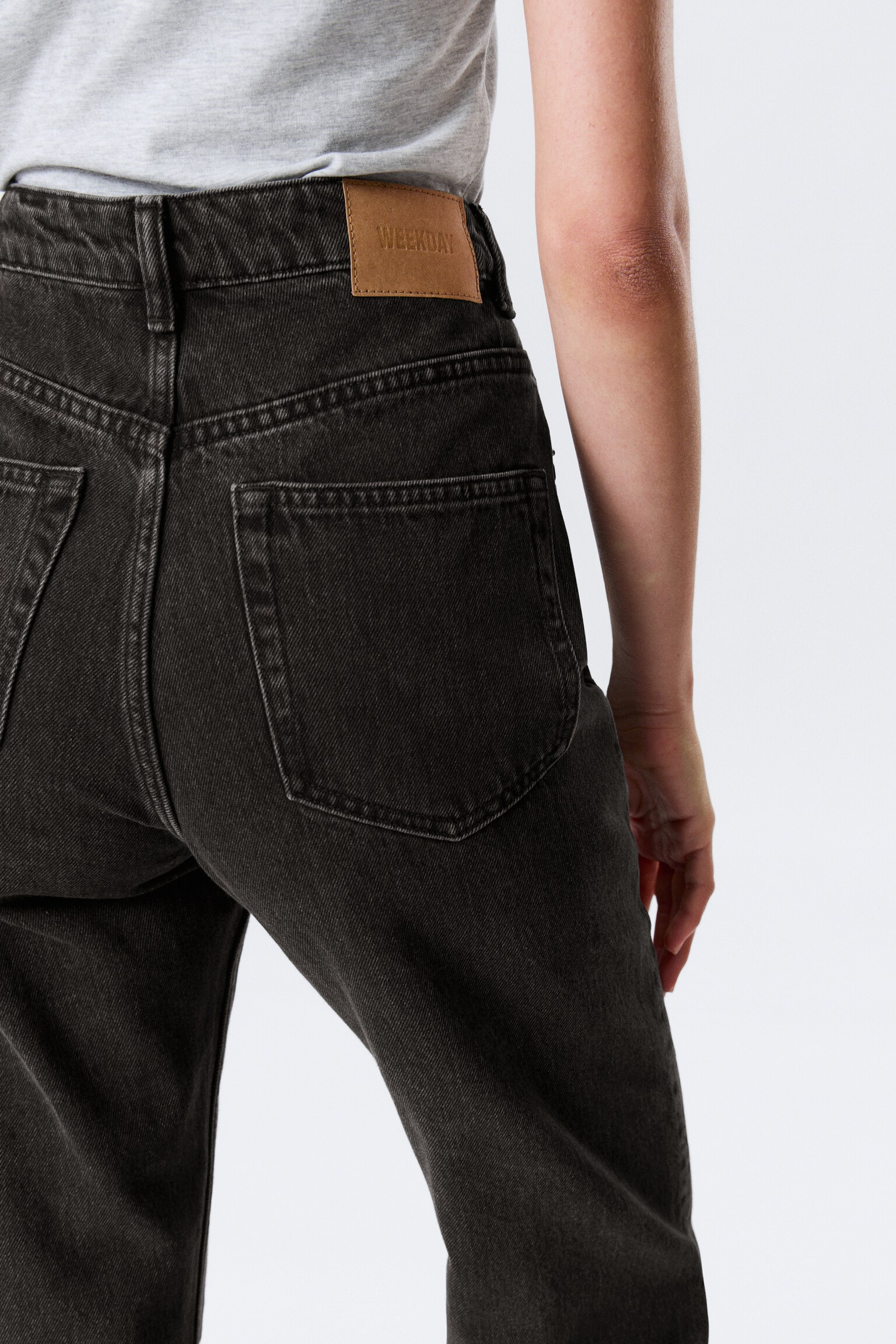 Rowe Super High Waisted Regular Straight Leg Jeans - Echo Black - Black/Port Blue - Light Blue/90s Blue - Medium Blue/Compact Blue - Dark Blue - 9