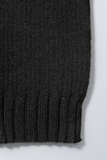 Black - Rib Knit Leg Warmers - 1