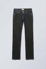 Jord blå - Nail Low Waist Slim Straight Leg Jeans - 0