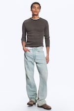 Ghost Blue - Light Blue - Mercury Mid Rise Relaxed Bootcut Jeans - 1