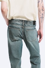 Grid Blue – lyseblå - Sky normal bootcut-jeans med lavt liv - 3