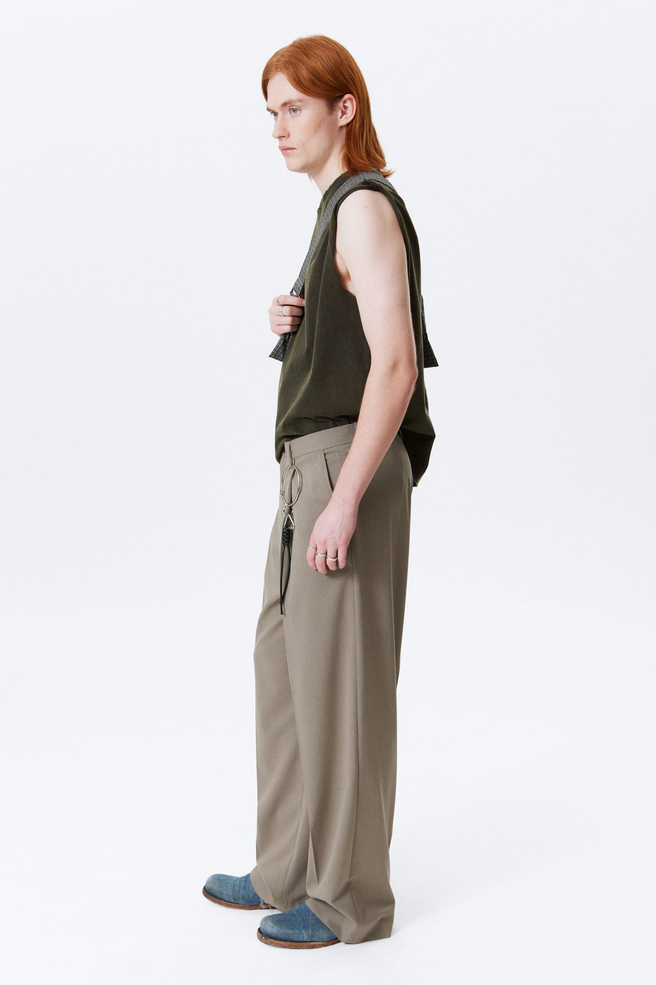 Beige meliert - Oversized-Anzugshose Uno - 2
