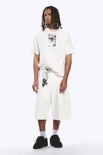 Weiß - Tränen - Bedrucktes kastiges T-Shirt - 2