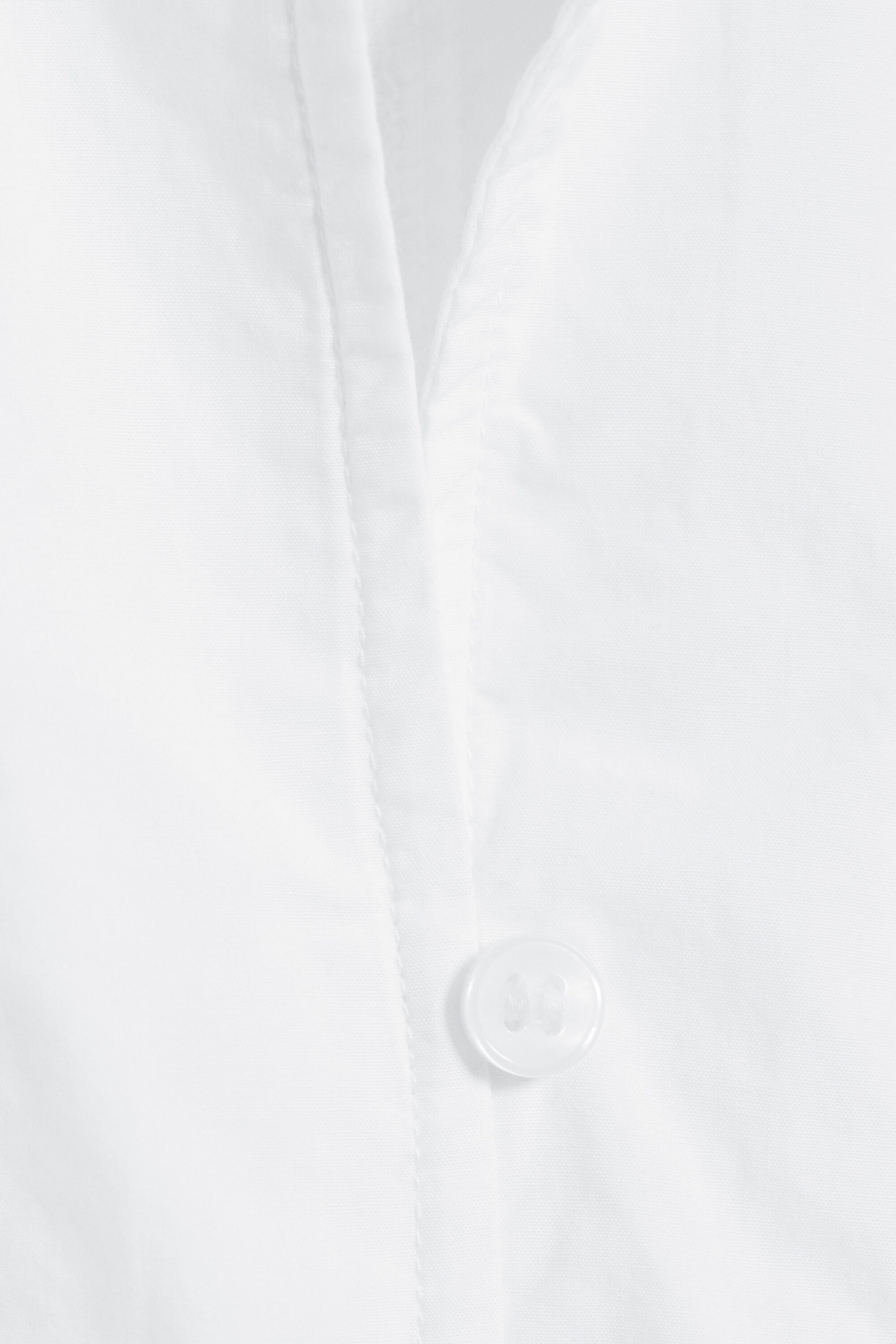 White - A-line flared cuff buttoned shirt - 2