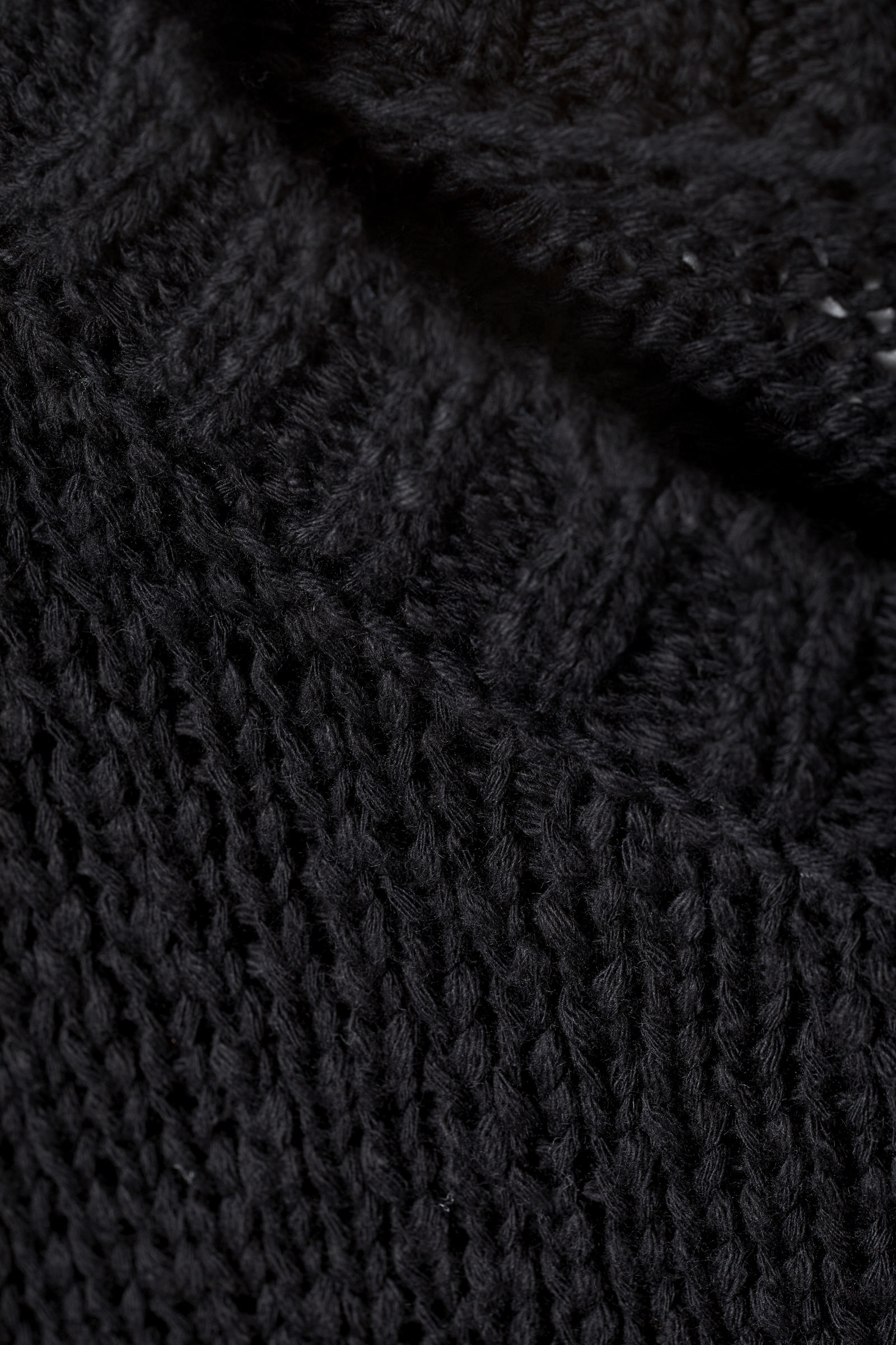 cropped heavy knitted sweater - Black | Weekday EU