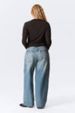 Dark Brown - Draped Long-Sleeved Top - 3