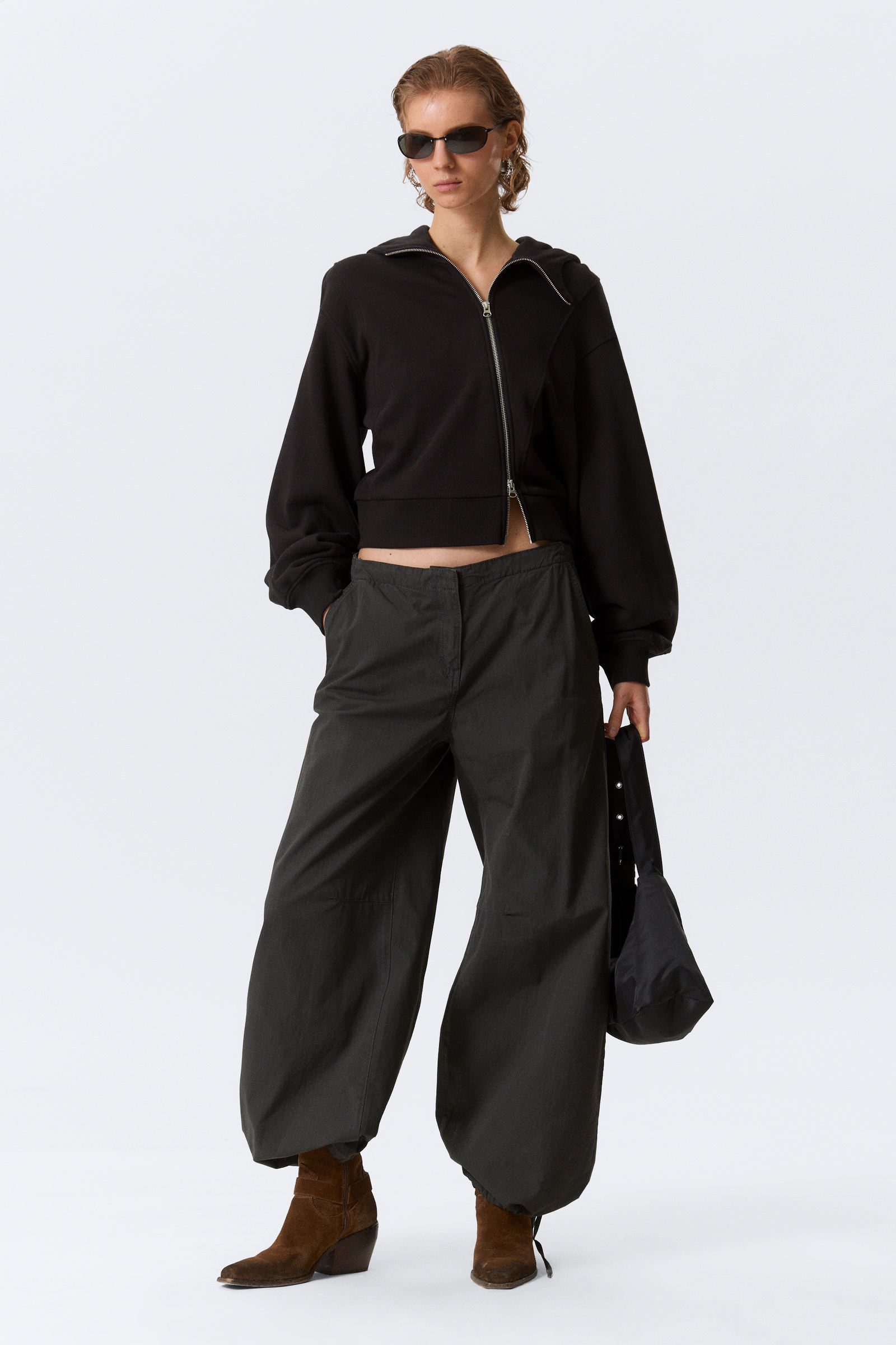 Low Rise Baggy Ripstop Trousers