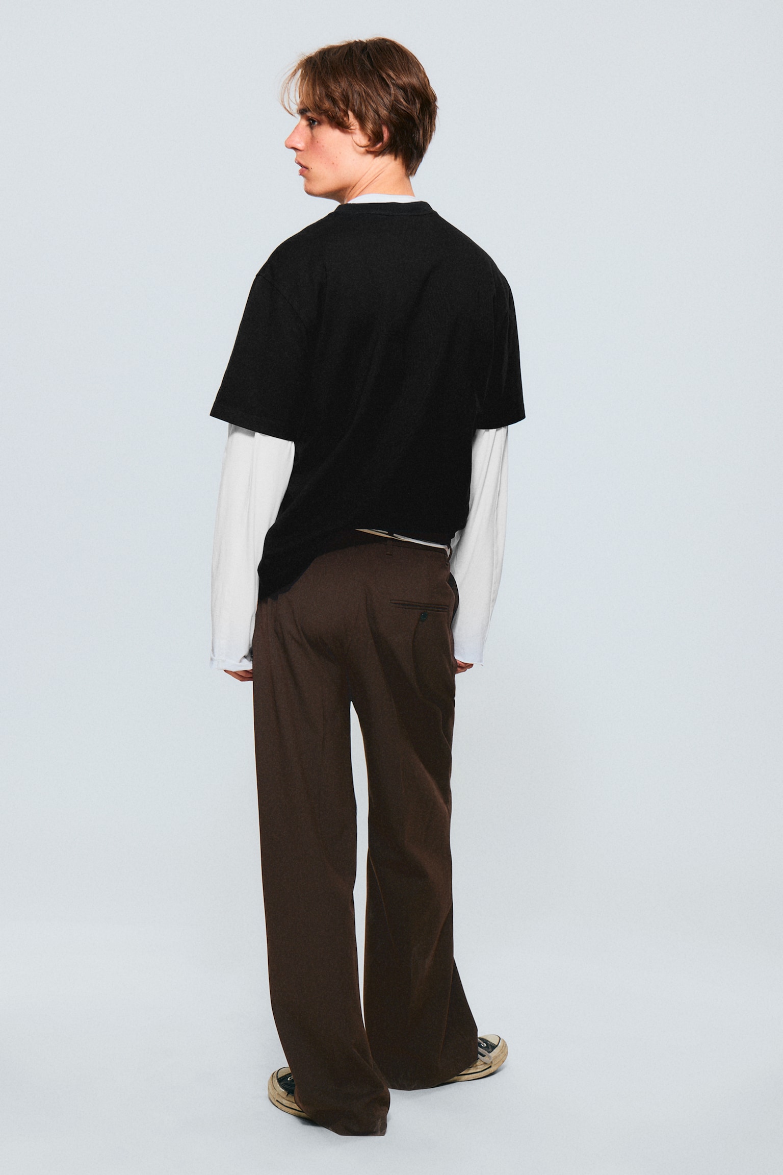 Uno Loose Suit Trousers - Dark Brown/Black/Striped Grey/Beige Melange/Beige - 5