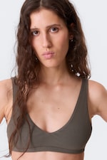 Dark Mole - Plunge Rib Soft Bra - 1