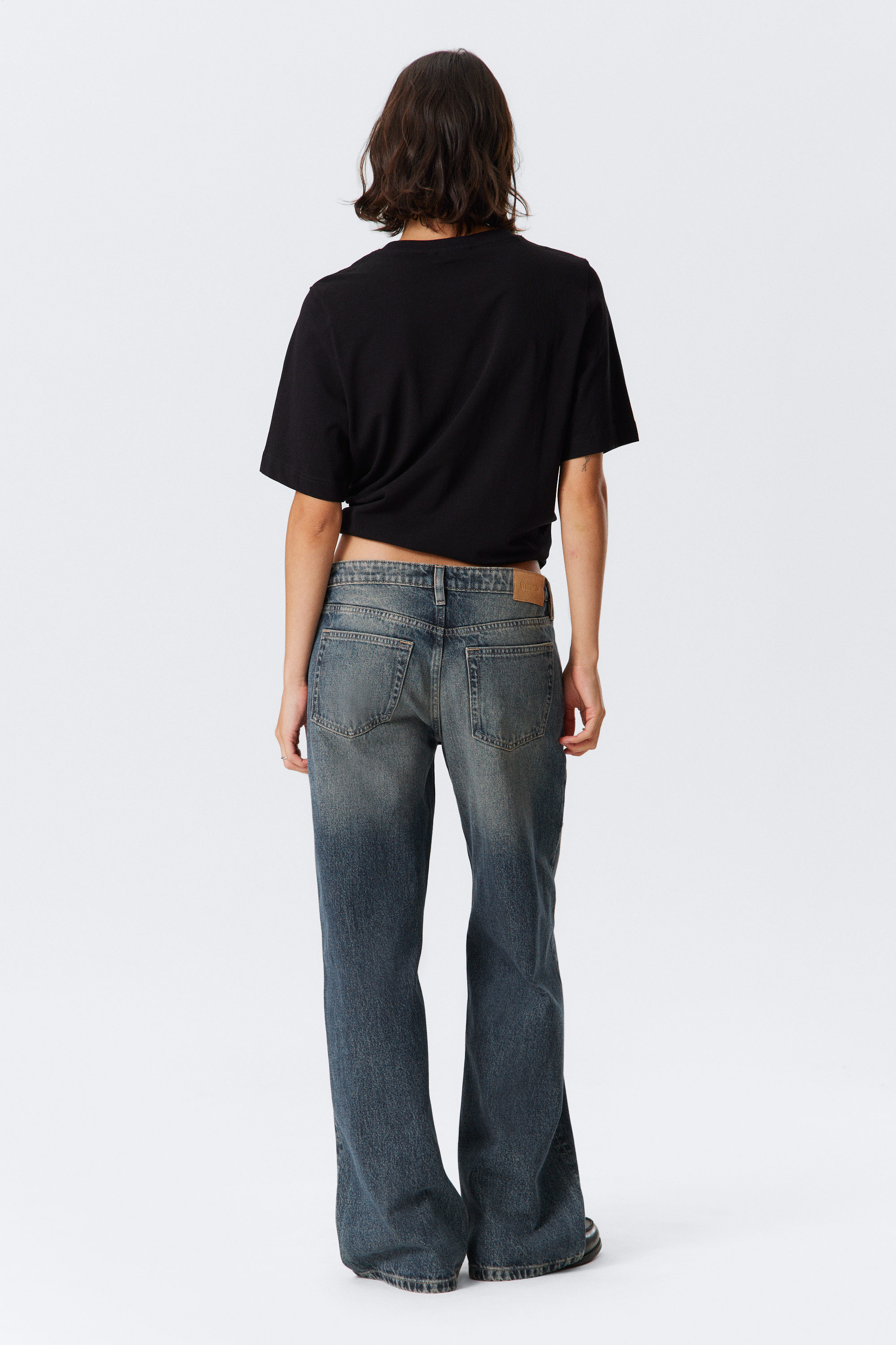 Desert Blue - Mörkblå - Imoo Low Waist Loose Wide Leg Jeans - 4