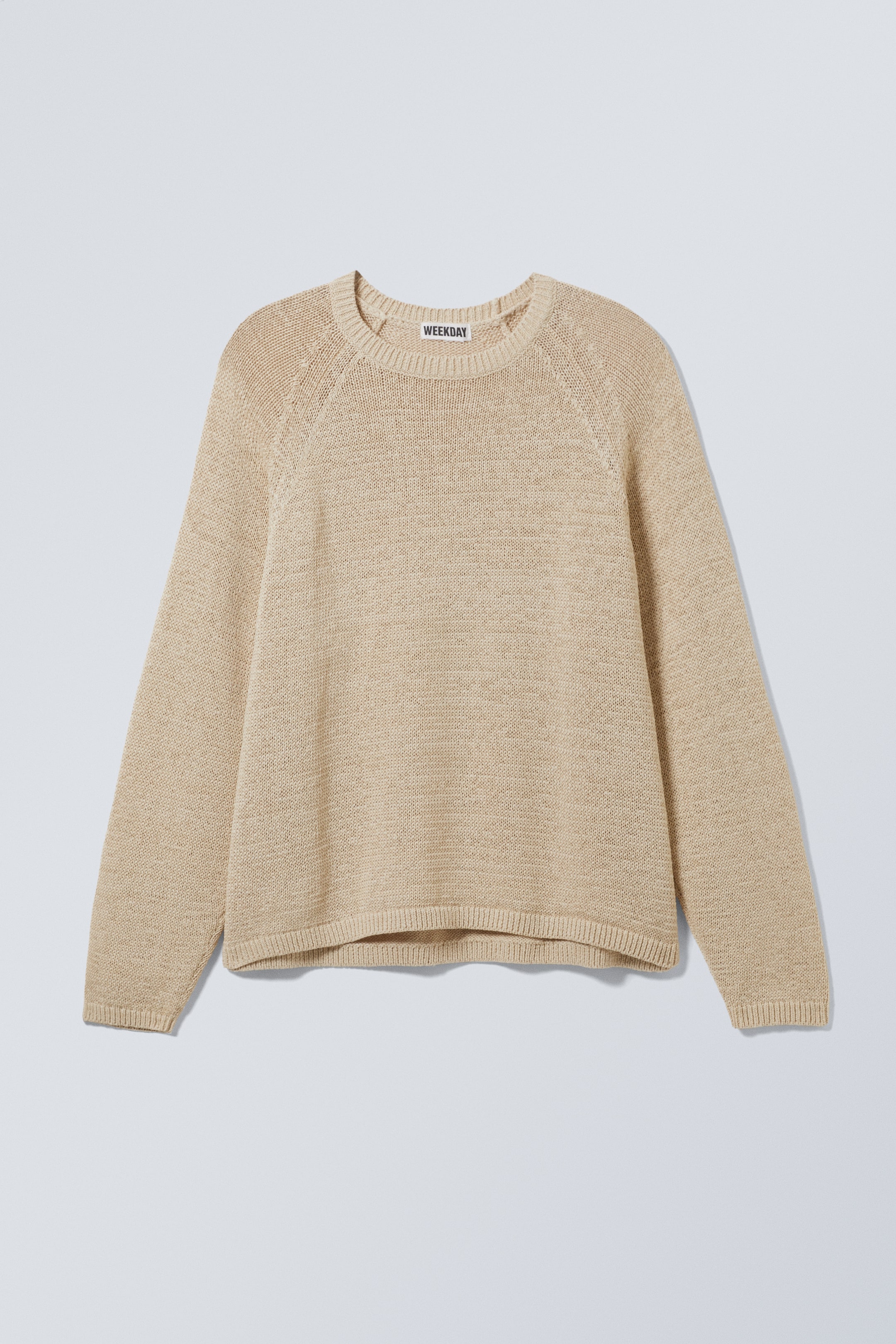 View larger image: Relaxed Raglan-Sleeved Knitted Sweater - Beige - Men | H&M GB 1