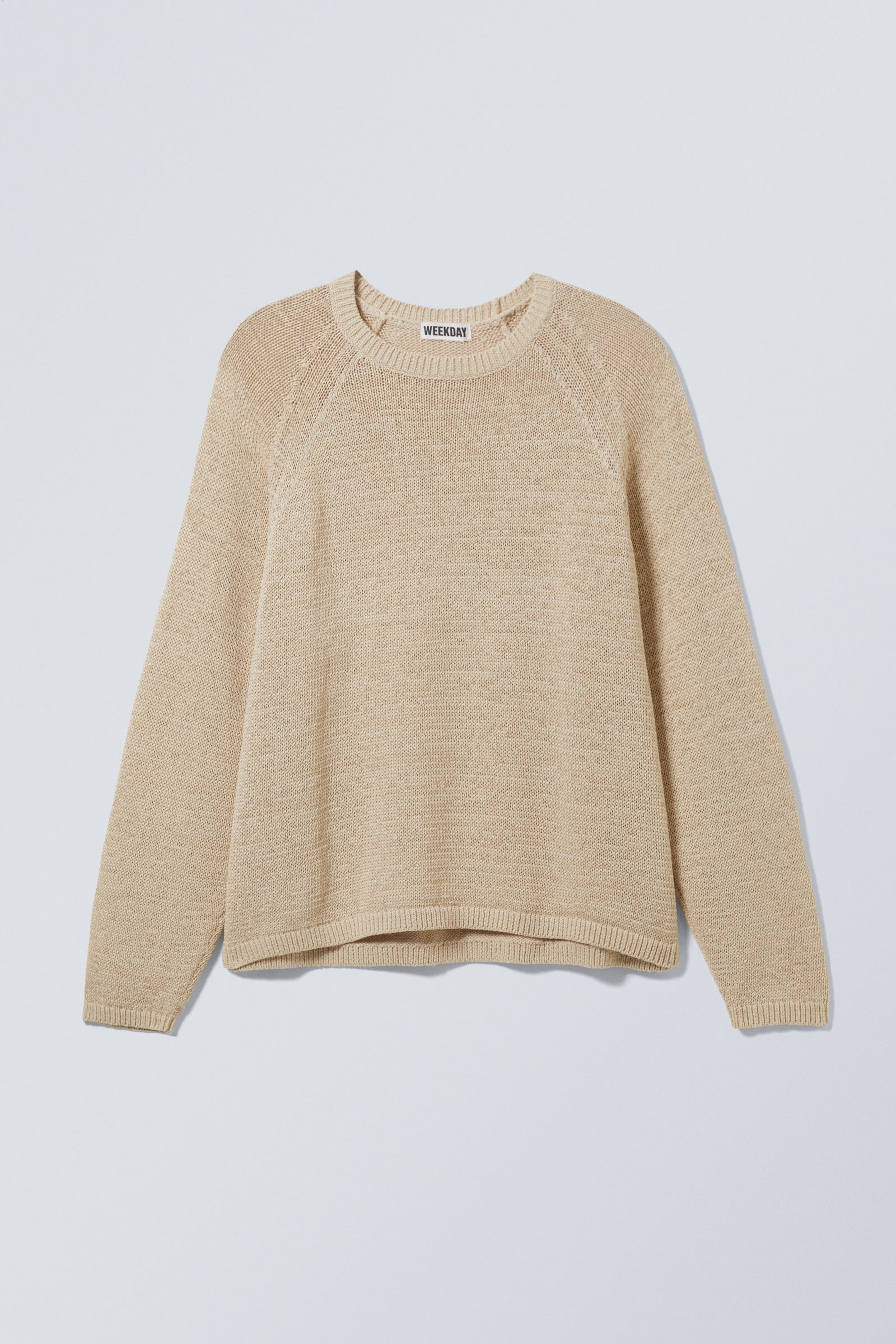 Beige - Relaxed Raglan-Sleeved Knitted Sweater - 3