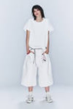 White - CM x LB Dunno White Unisex Carpenter Jorts - 3
