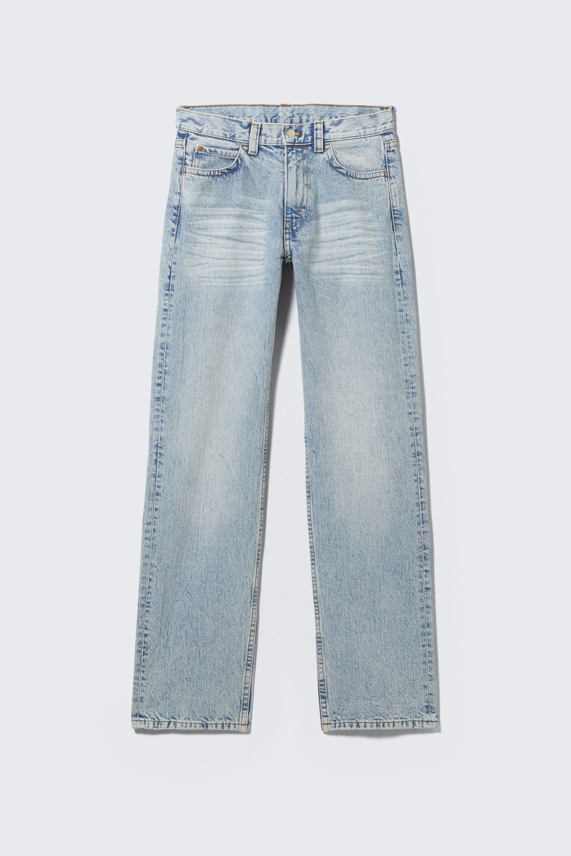 Hellblau - Anti – Unisex-Jeans mit niedrigem Bund - 8