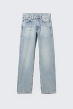 Light Blue - Anti Unisex Low Waist Regular Straight Jeans - 1