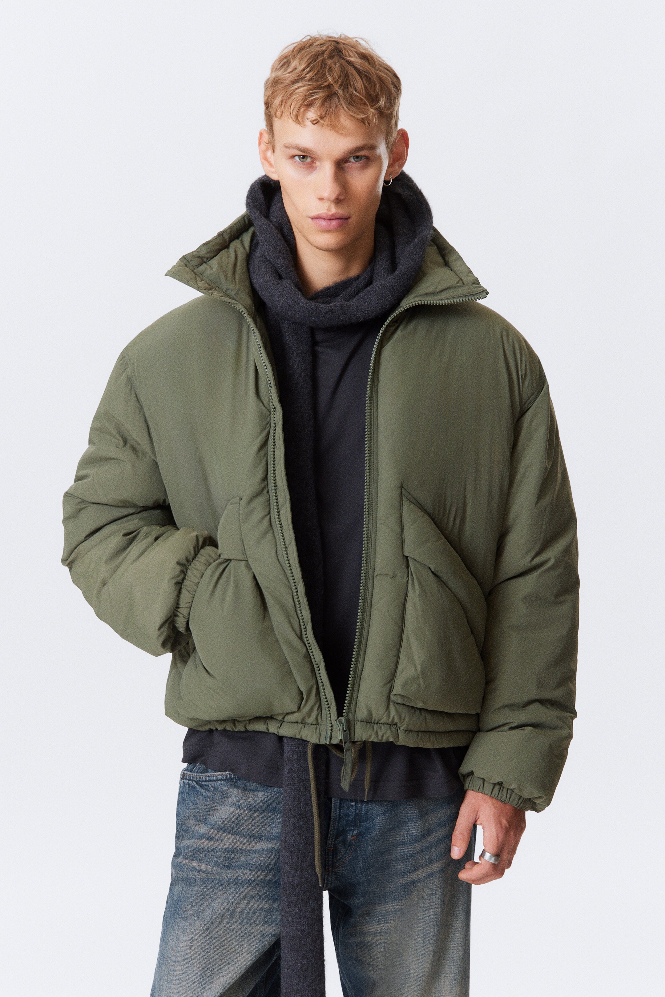 Agrandir l'image: Doudoune en nylon à cordon de serrage - Vert sauge - HOMME | H&M FR 3