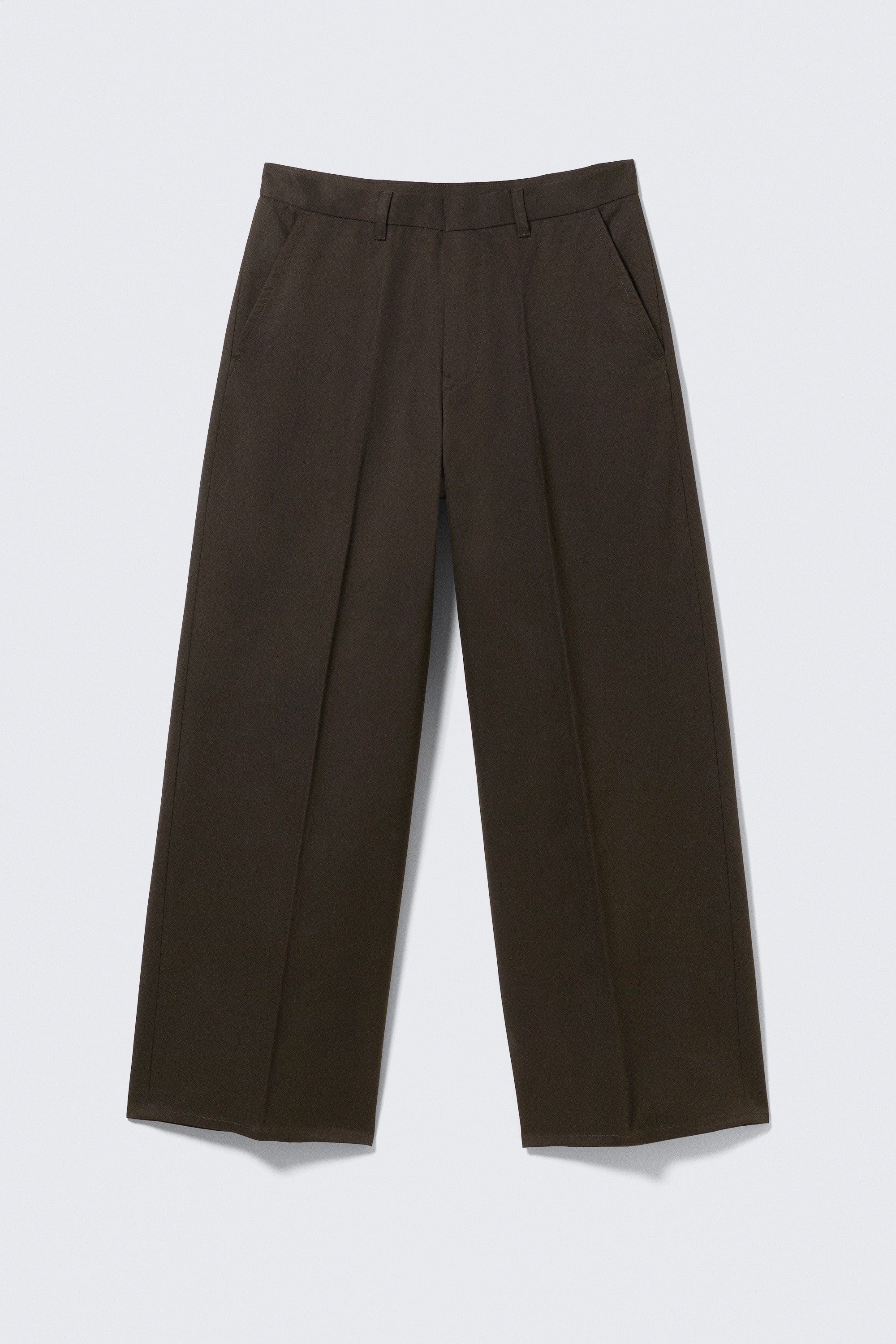 Emil Loose Fit Chino Trousers - Dark Brown/Black