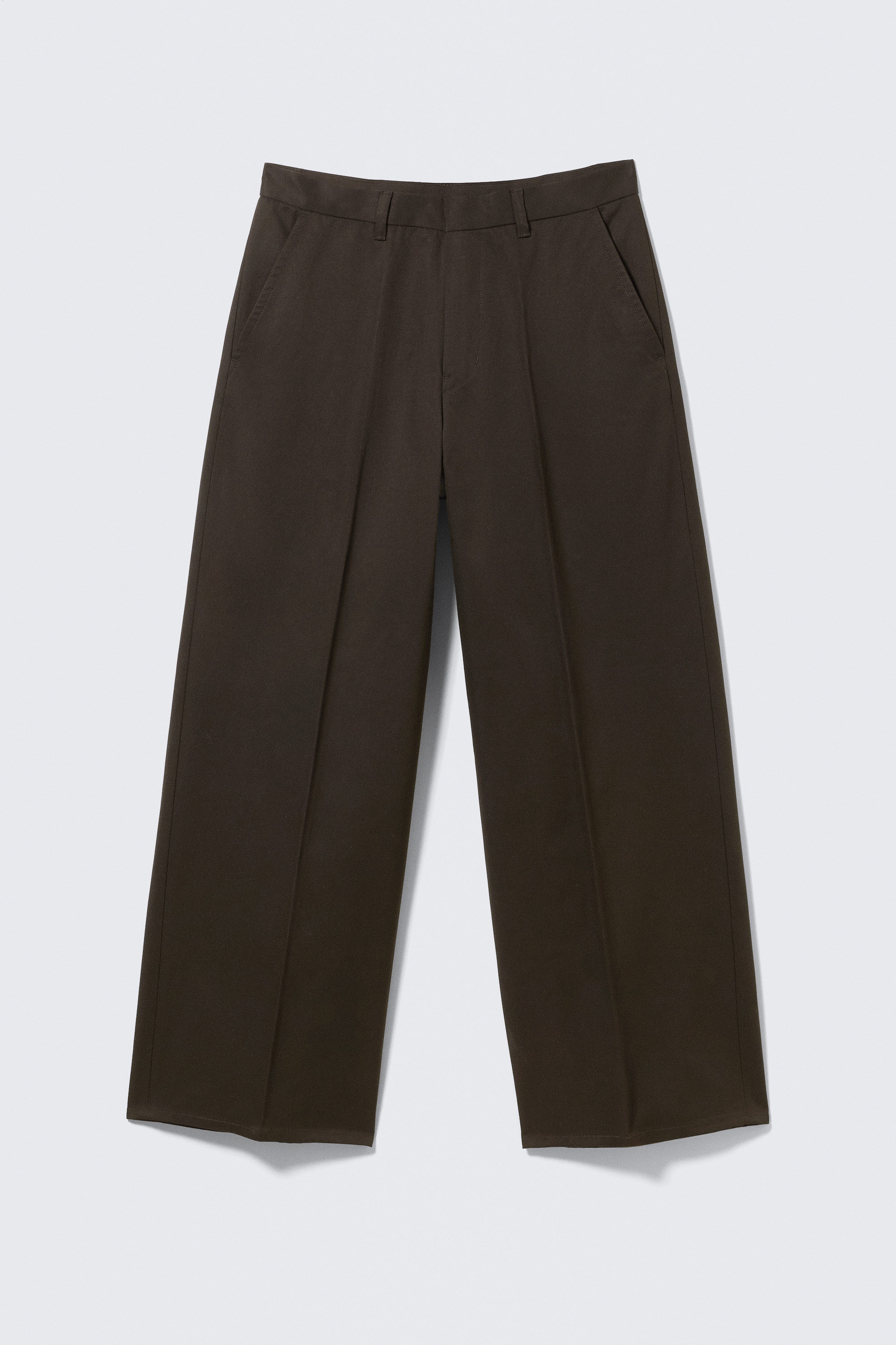 Dark Brown - Emil Loose Fit Chino Trousers - 4