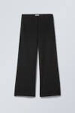 Black Stripe - Cut-Off Waistband Suiting Trousers - 0